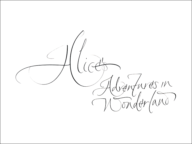 alice in wonderland. Mark L'Argent - Lettering Artist
