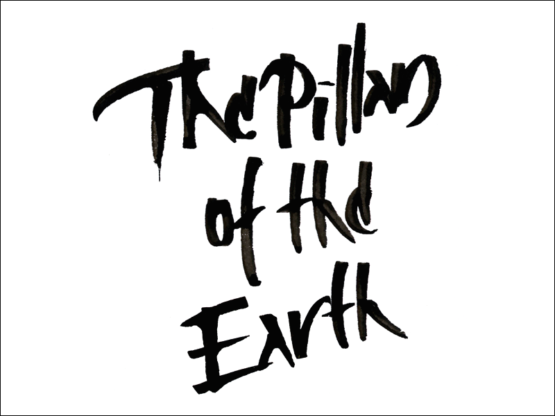 the pillars. Mark L'Argent - Lettering Artist