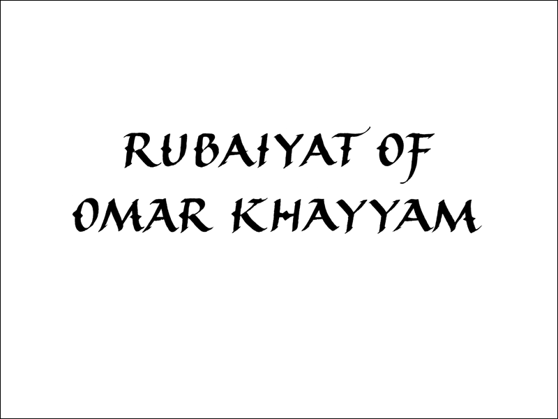 omar khayyam. Mark L'Argent - Lettering Artist