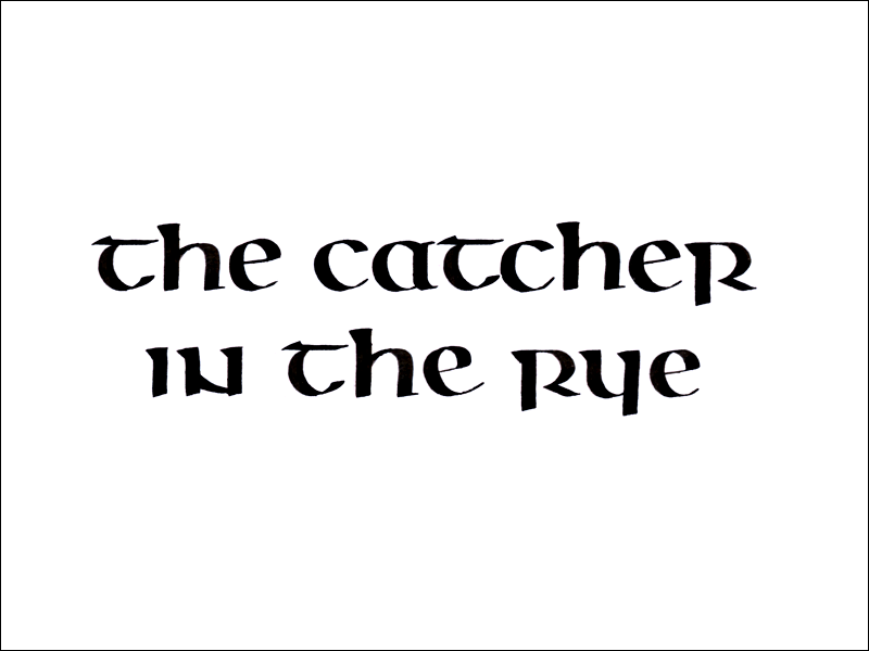 the catcher. Mark L'Argent - Lettering Artist