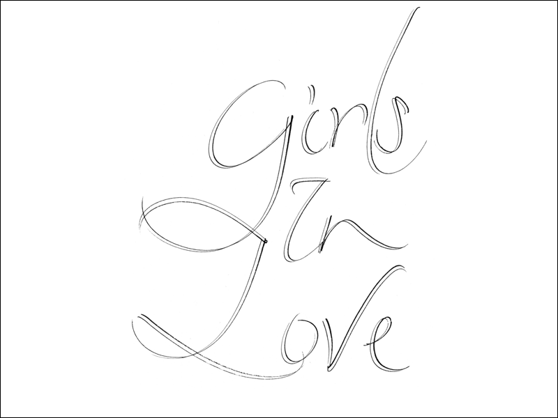 girls in love. Mark L'Argent - Lettering Artist