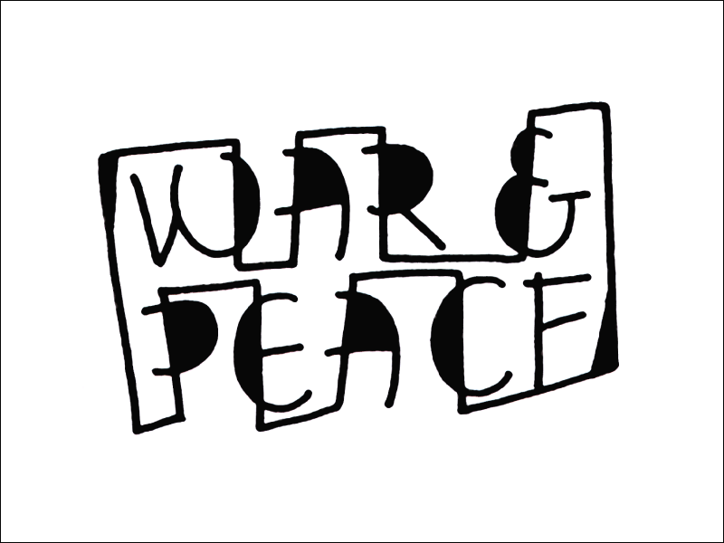 war & peace. Mark L'Argent - Lettering Artist